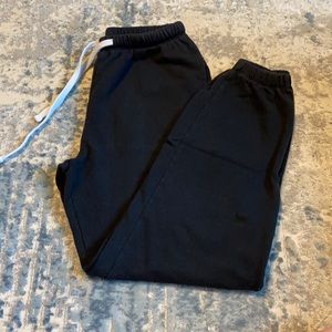 Black garage sweatpants